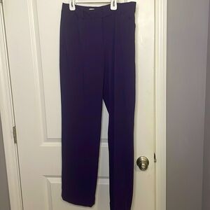 Liz Claiborne Straight-Leg Dress Pants, navy/Purple, women’s 6